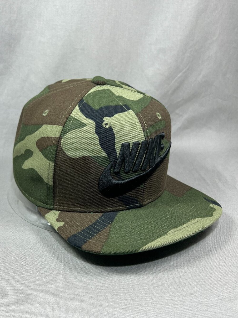Nike Pro 1Size Snapback Hat Cap Green Woodland Camouflage Adjustable Swoosh Mens